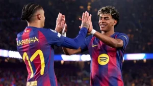Barcelona Pesta Gol ke Gawang Rayo, Raphinha dan Yamal Bersinar di Camp Nou