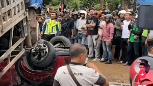 Kecelakaan Tragis di Mojosongo: Rem Blong Mobil Crane Tabrak Empat Motor