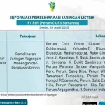 PLN ULP Semarang Timur Padamkan Listrik Selama 6 Jam untuk Pemeliharaan Jaringan
