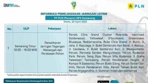 PLN ULP Semarang Timur Padamkan Listrik Selama 6 Jam untuk Pemeliharaan Jaringan