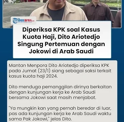 Dito Ariotedjo Bongkar Isi Pembicaraan Jokowi dengan Raja Arab Saudi soal Tambahan Kuota Haji