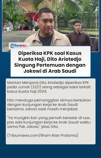 Dito Ariotedjo Bongkar Isi Pembicaraan Jokowi dengan Raja Arab Saudi soal Tambahan Kuota Haji